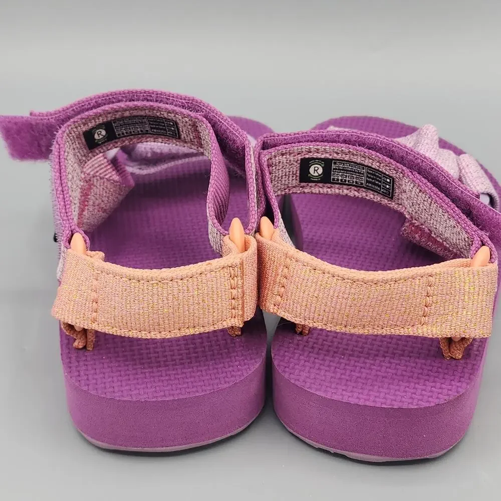 Teva Kids Original Universal Metallic Sandals Pink Purple 1131611C Size 9 US
